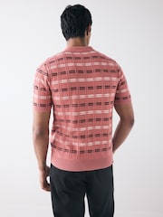Fred Perry Striped Rib Knitted Polo shirt - Image 3 of 6