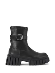 KG Kurt Geiger Tegan Sock Buckle Black Boots - Image 2 of 5