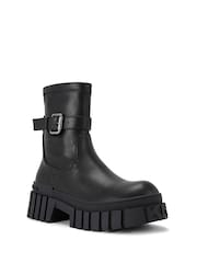 KG Kurt Geiger Tegan Sock Buckle Black Boots - Image 3 of 5