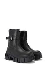 KG Kurt Geiger Tegan Sock Buckle Black Boots - Image 4 of 5