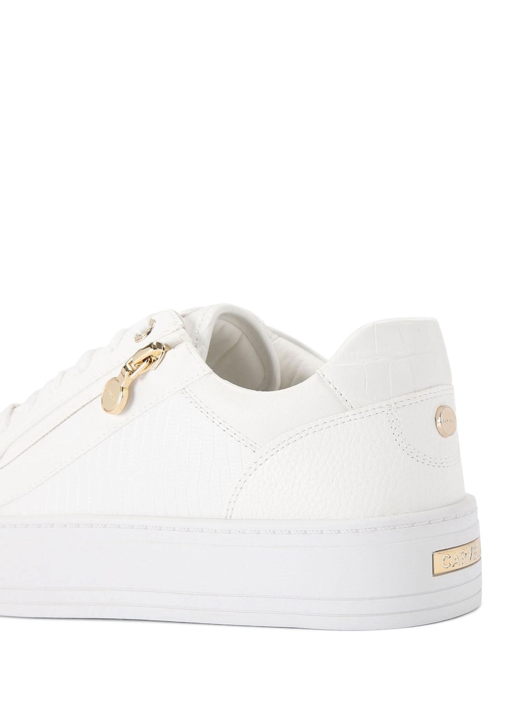 Carvela Statement Zip White Trainers - Image 5 of 6