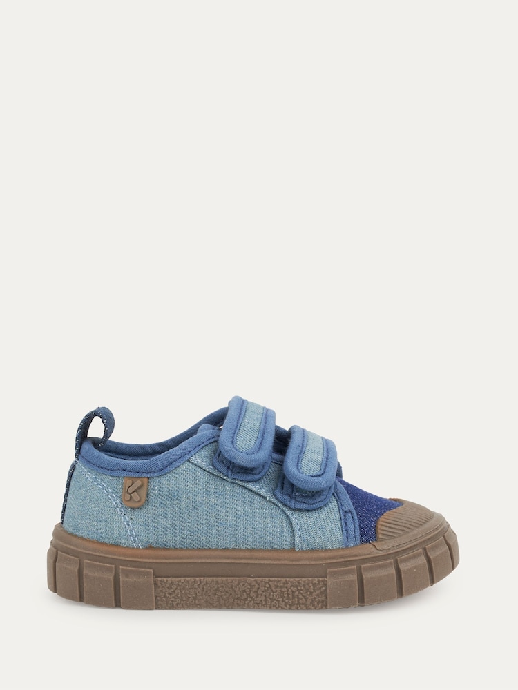 KIDLY Blue Denim Canvas Trainers - Image 1 of 4