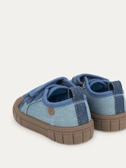 KIDLY Blue Denim Canvas Trainers - Image 3 of 4