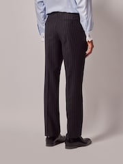 Hawes & Curtis Slim Chalk Stripe Black Suit Trousers - Imagen 2 de 3