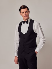 Hawes & Curtis Slim Dinner Black Waistcoat - Image 1 of 3