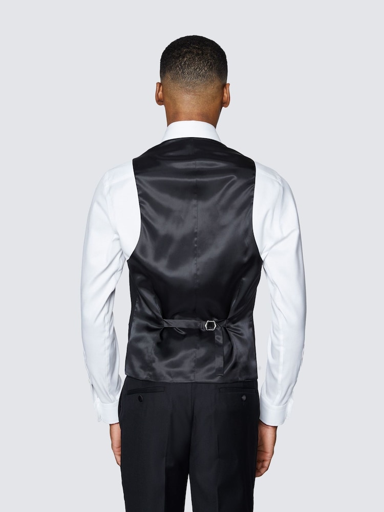 Hawes & Curtis Slim Dinner Black Waistcoat - Image 2 of 3 Hawes & Curtis Slim Dinner Black Waistcoat - Image 2 of 3
