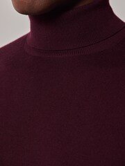 Hawes & Curtis Red Roll Neck Merino Jumper - Image 3 of 3