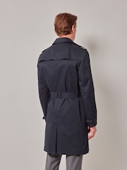 Hawes & Curtis Blue Trench Coat - Image 2 of 3