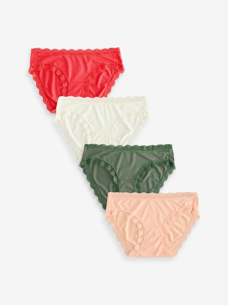Rojo/verde - Stripe & Stare Original Knickers 4 Pack - Imagen 1 de 10 Rojo/verde - Stripe & Stare Original Knickers 4 Pack - Imagen 1 de 10