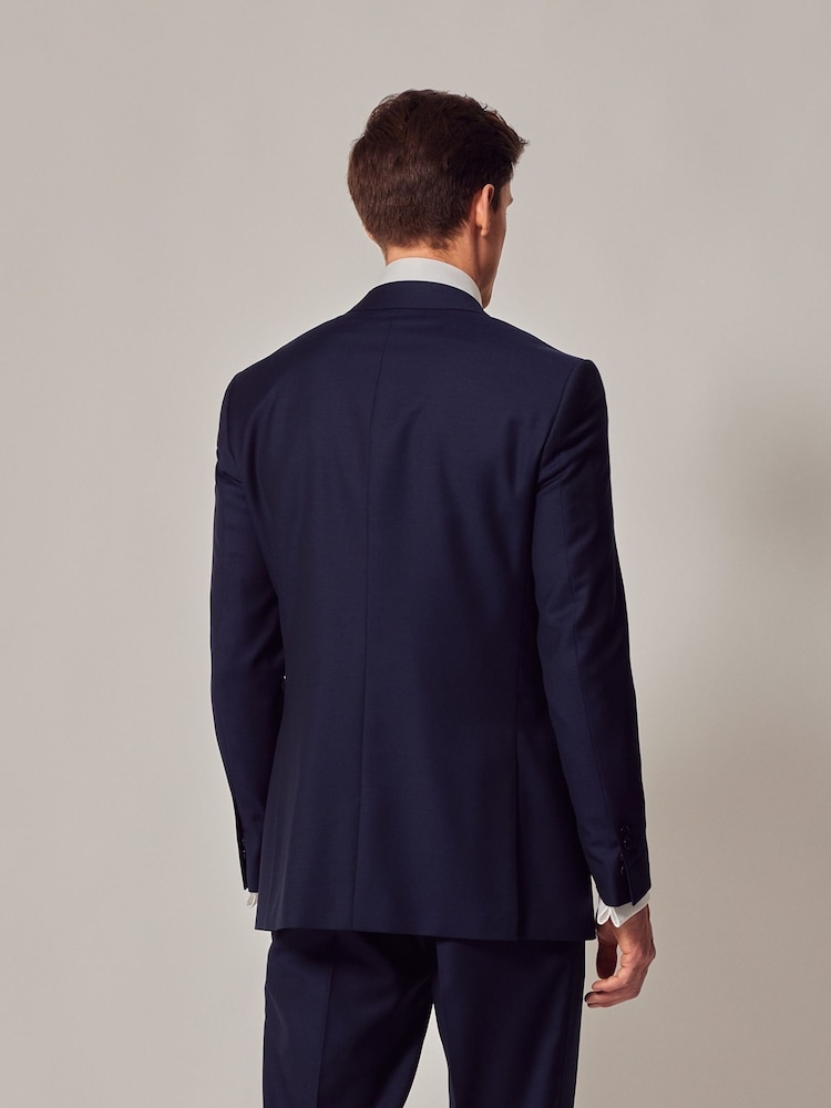 Hawes & Curtis Slim Blue Twill Suit Jacket - Image 2 of 3