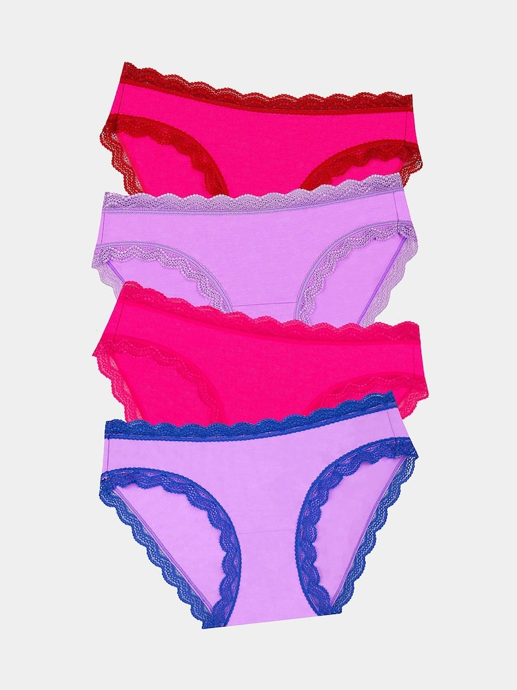 Stripe & Stare Original Knickers 4 Pack - Image 1 of 10