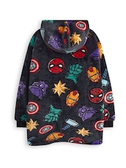 Vanilla Underground Black Boys Marvel Blanket Hoodie - Image 2 of 6