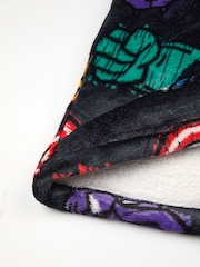 Vanilla Underground Black Boys Marvel Blanket Hoodie - Image 3 of 6