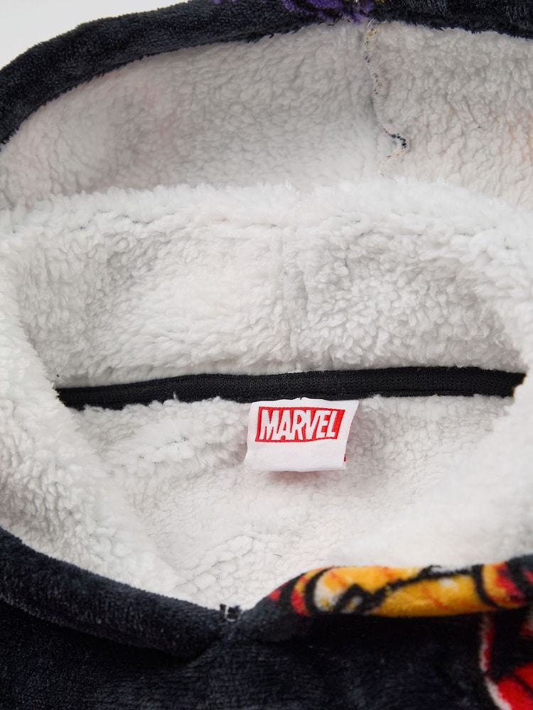 Vanilla Underground Black Boys Marvel Blanket Hoodie - Image 4 of 6