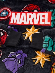 Vanilla Underground Black Boys Marvel Blanket Hoodie - Image 5 of 6