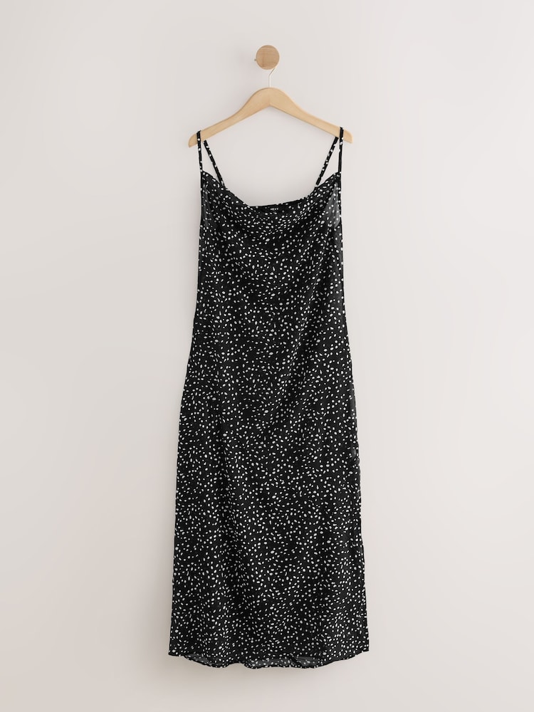 princess polly baby blue dress Quetsche black slip dress with sheer overlay and crushed beige dress  underneath — fall 2018 main image 0