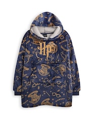 Vanilla Underground Blue Girls Harry Potter Blanket Hoodie - Image 1 of 6