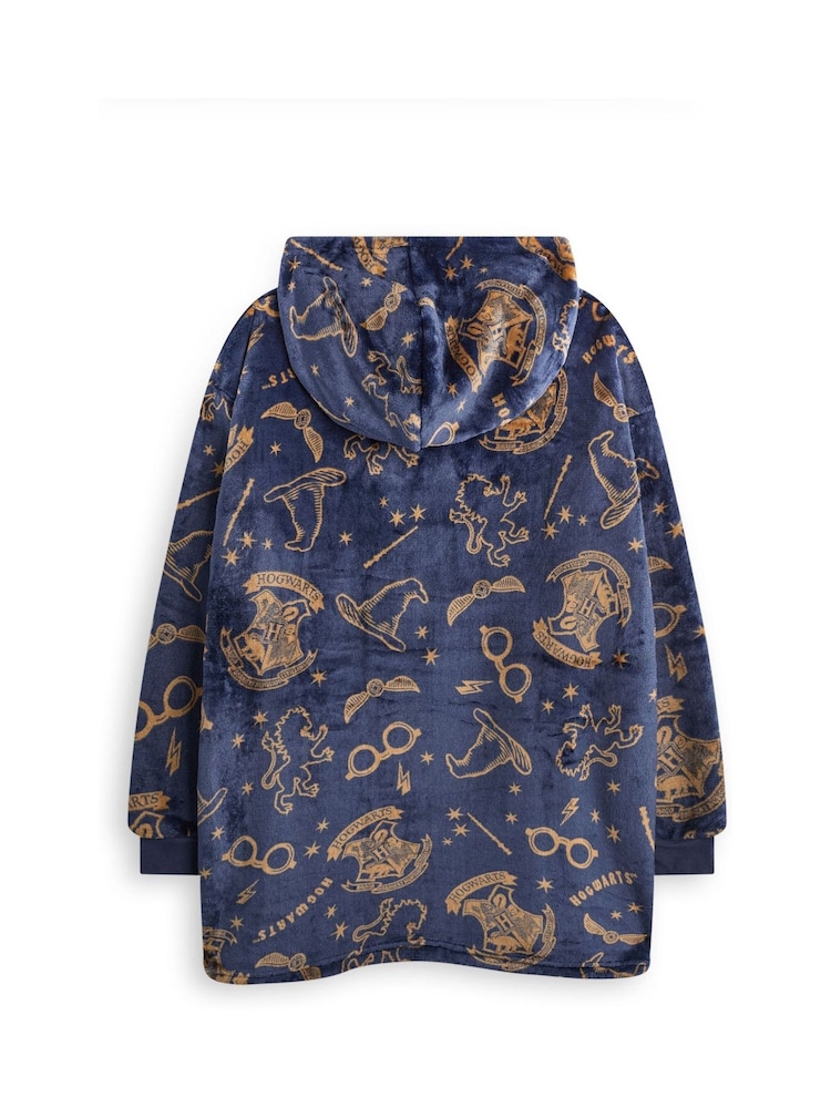 Vanilla Underground Blue Girls Harry Potter Blanket Hoodie - Image 2 of 6