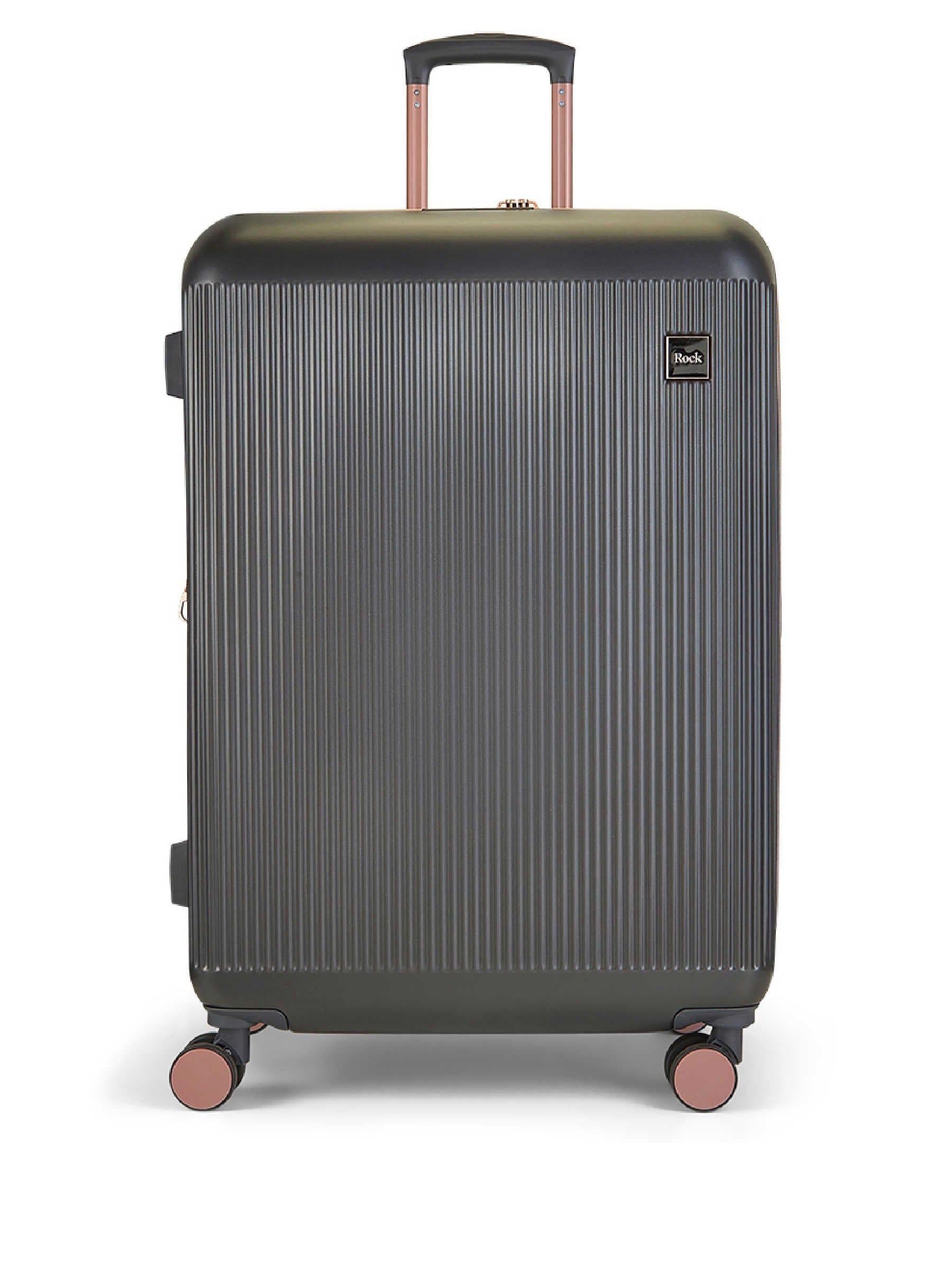 Buy Rock Luggage Grey Large Aria Suitcase from Next USA
