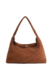 Dune London Brown Deliberate Xl Xl Woven Slouch Bag - Image 3 of 6
