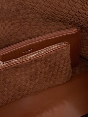 Dune London Brown Deliberate Xl Xl Woven Slouch Bag - Image 5 of 6