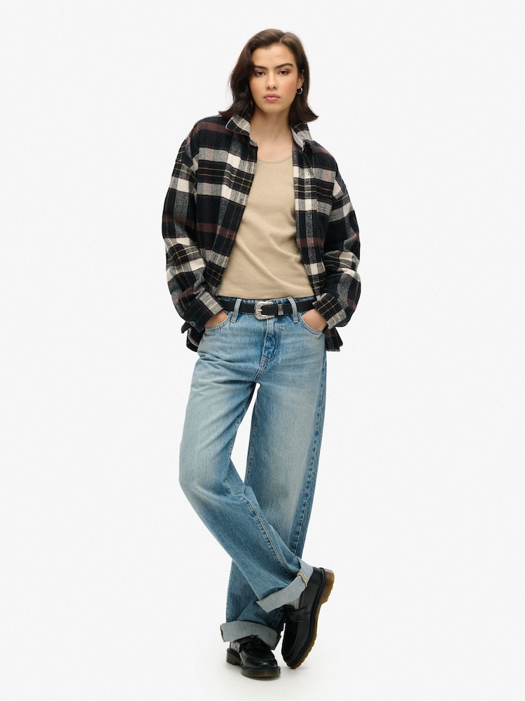 Superdry Fine Rib кругле декольте лонгслів Top - Image 2 of 3