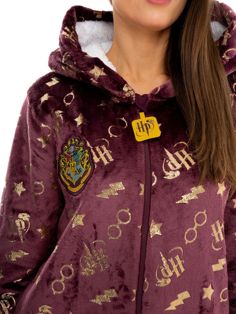 Character Red Harry Potter Gryffindor Fleece All-In-One With Pointed Hood - Image 3 of 4