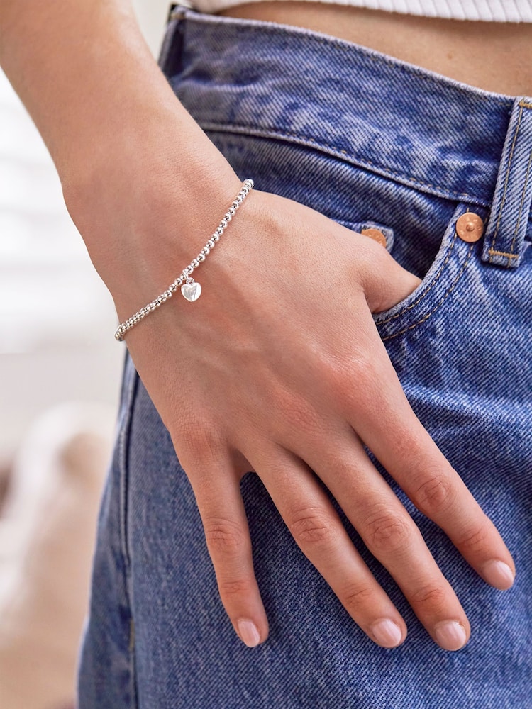 Estella Bartlett Silver Tone Puffed Heart Sienna Bracelet - Image 2 of 3