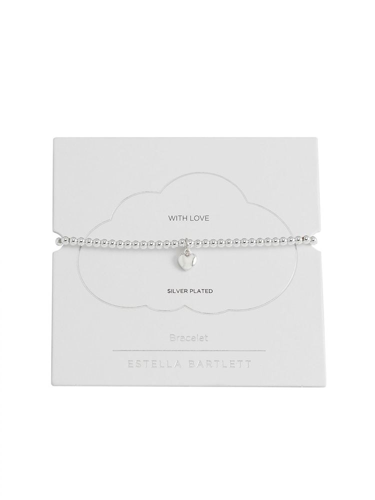 Estella Bartlett Silver Tone Puffed Heart Sienna Bracelet - Image 3 of 3