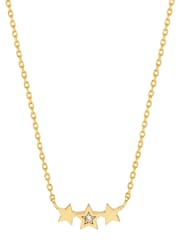 Estella Bartlett Gold Tone Tripple Cz Star Necklace - Image 2 of 3