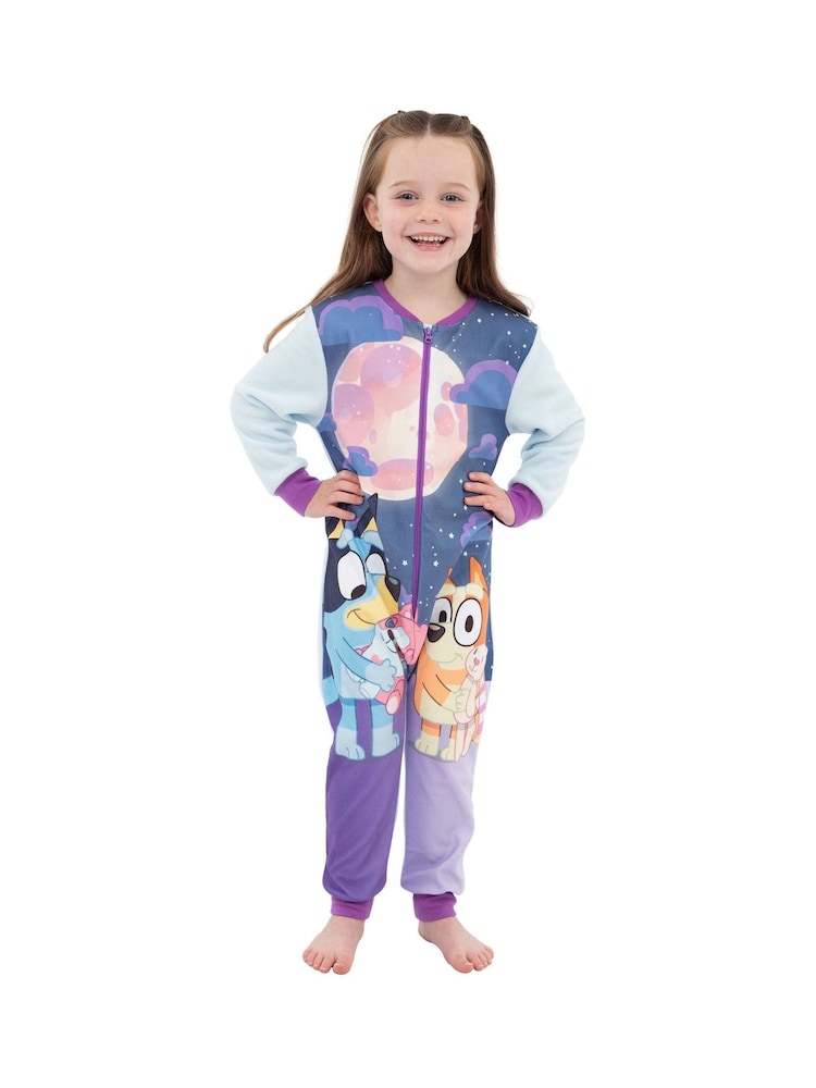 Character Blue Bluey Fleece All In One Pyjama - Image 2 of 5