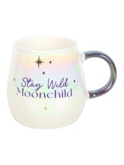 Something Different Irridescent White Stay Wild Moon Child Rounded Mug - Image 2 of 5