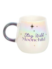 Something Different Irridescent White Stay Wild Moon Child Rounded Mug - Image 3 of 5