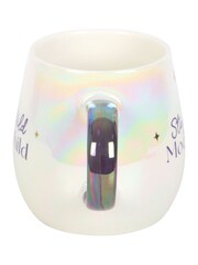 Something Different Irridescent White Stay Wild Moon Child Rounded Mug - Image 4 of 5