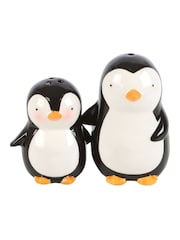 Something Different Black and White Hugging Christmas Penguins Salt and Pepper Shakers - Image 2 of 5