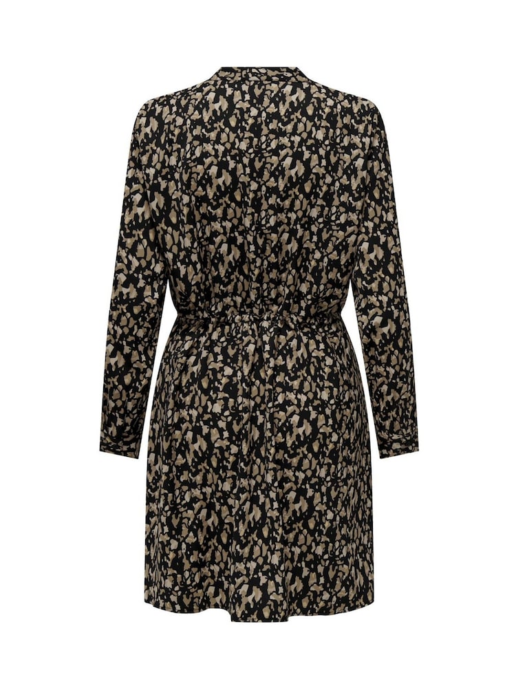 ONLY Black Graphic Printed Tie Waist Tunics - Image 6 of 6