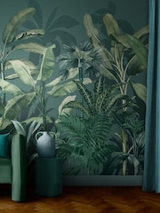 Graham & Brown Teal Congo Fixed 4M Mural - Image 1 of 4