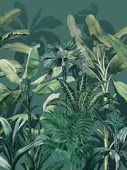 Graham & Brown Teal Congo Fixed 4M Mural - Image 2 of 4