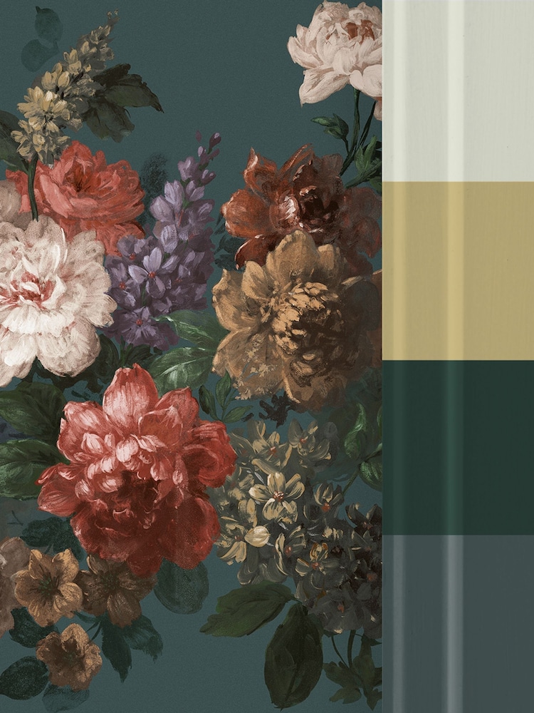 Graham & Brown Teal Bloem Fixed 4M Mural - Image 2 of 4 Graham & Brown Teal Bloem Fixed 4M Mural - Image 2 of 4