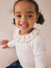 Navy Collared Top with Printed Shorts and Tights Set (3mths-7yrs) - Image 3 of 3