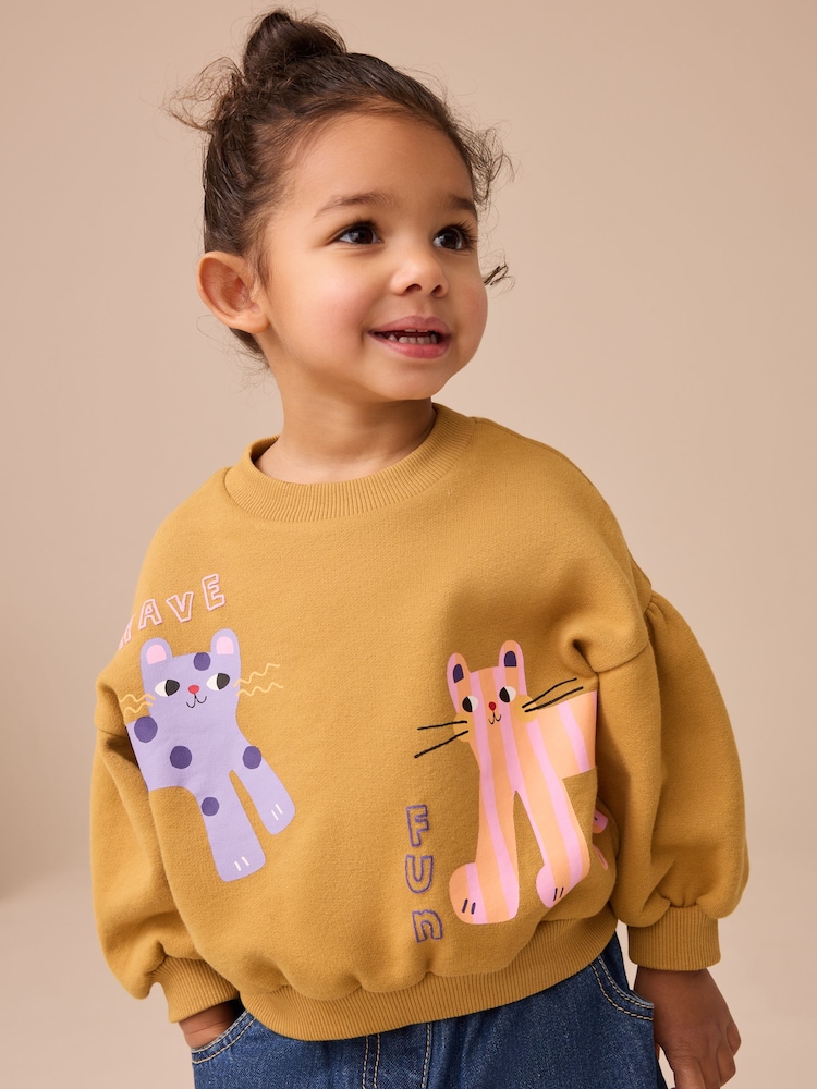 Denim - Animal Sweatshirt and Denim Shorts Set (3mths-7yrs) - Imagen 2 de 4 Denim - Animal Sweatshirt and Denim Shorts Set (3mths-7yrs) - Imagen 2 de 4