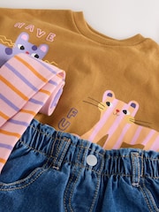 Denim Animal Sweatshirt and Denim Shorts Set (3mths-7yrs) - Image 9 of 10