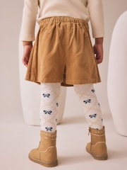Tan Brown Corduroy Skirt with Bow Tights (3mths-7yrs) - Image 2 of 4