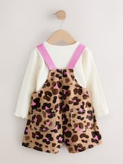 Animal Printed Dungarees with Top and Tights Set (3mths-7yrs) - Image 11 of 16
