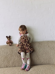 Animal Printed Dungarees with Top and Tights Set (3mths-7yrs) - Image 5 of 16