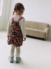 Animal Printed Dungarees with Top and Tights Set (3mths-7yrs) - Image 6 of 16