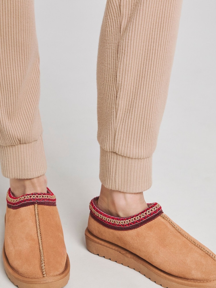 Simply Be Brown Wide Fit Embriodery Full Mules Brown Slippers - Image 4 of 4 Simply Be Brown Wide Fit Embriodery Full Mules Brown Slippers - Image 4 of 4