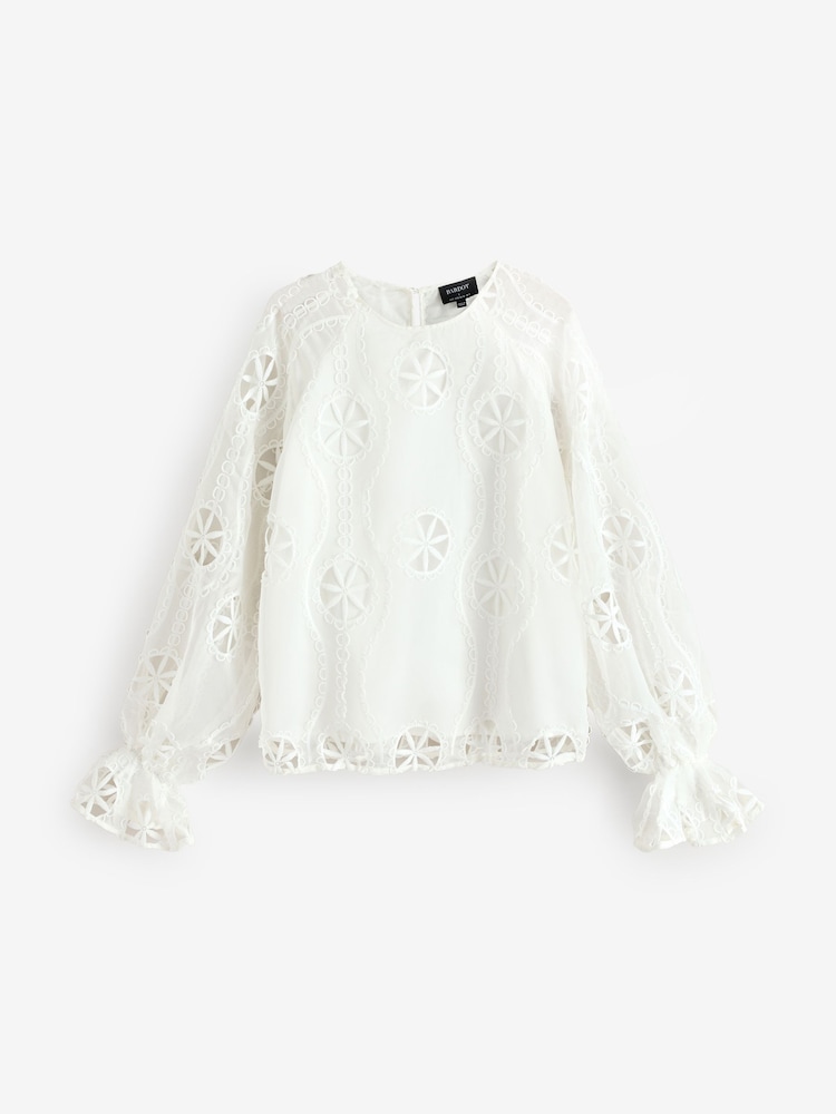 Bardot White Rosalee Lace Blouse - Image 4 of 4