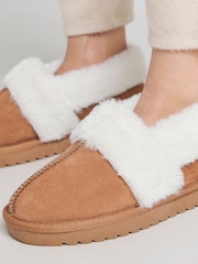 Simply Be Wide Fit Warm Lined Full Back Slippers - Imagen 3 de 4