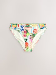 Red/Fruit Print High Leg Bikini Bottoms 2 Pack - Image 2 of 5